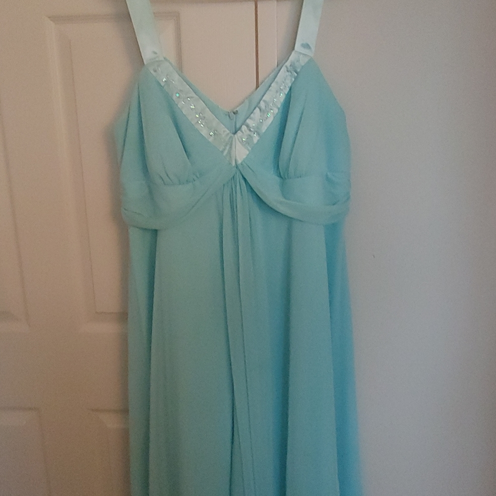 Cocktail Dress - Light Blue Chiffon